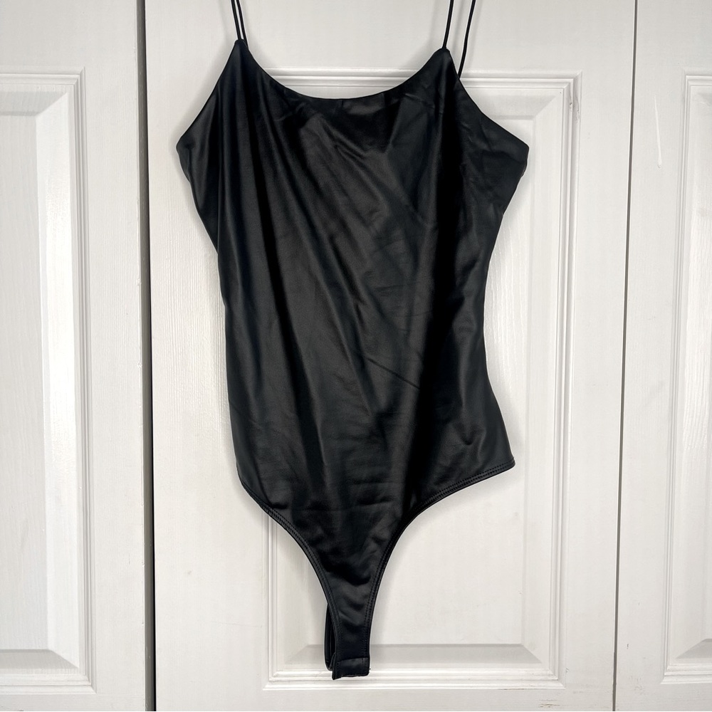 Black Leather Bodysuit